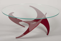 Knut Hesterburg "Propeller" Coffee Table of Cherry Enamel over Anodized Aluminum