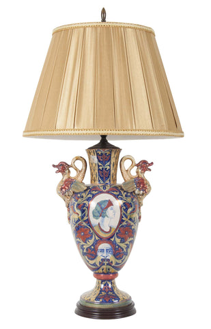 Luster Ware Vase by Gualdo Tadino now a Lamp