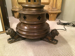 Gothic Revival Bronze Floor Lamp