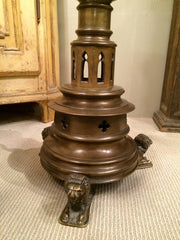 Gothic Revival Bronze Floor Lamp