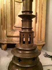 Gothic Revival Bronze Floor Lamp