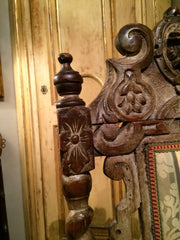 Pair 17th Century English Hall Chairs