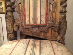 Pair 17th Century English Hall Chairs