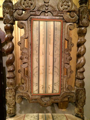Pair 17th Century English Hall Chairs