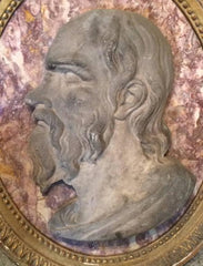 Roman Marble Relief Portrait of Seneca
