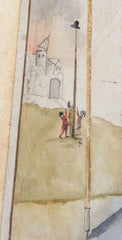 18th Century French or Swiss Military Watercolor, Signed and Dated