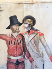 18th Century French or Swiss Military Watercolor, Signed and Dated