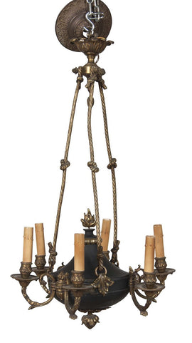 French Empire Bronze Chandelier