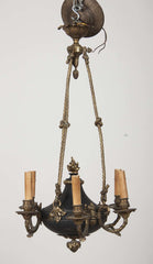 French Empire Bronze Chandelier