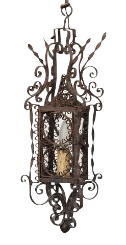 18th Century Venetian Wrought Iron Lantern