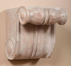 Spectacular Pair of Cypress Wood Wall Brackets