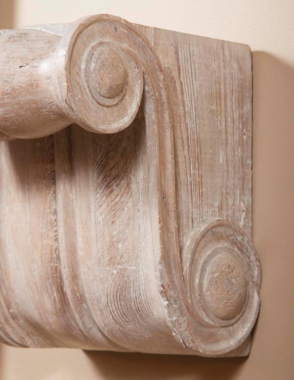 Spectacular Pair of Cypress Wood Wall Brackets