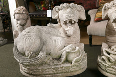 Carved Stone Foo Dogs