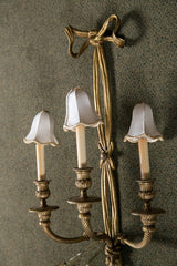 Edwardian Bow and Tassel Sconces