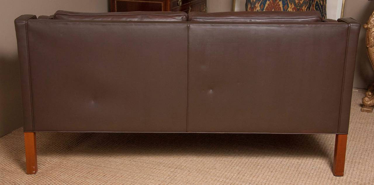 Leather Sofa by Borge Mogensen