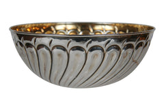 An 800 Silver Serving Bowl with Gold Wash Produced by Prato