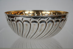 An 800 Silver Serving Bowl with Gold Wash Produced by Prato