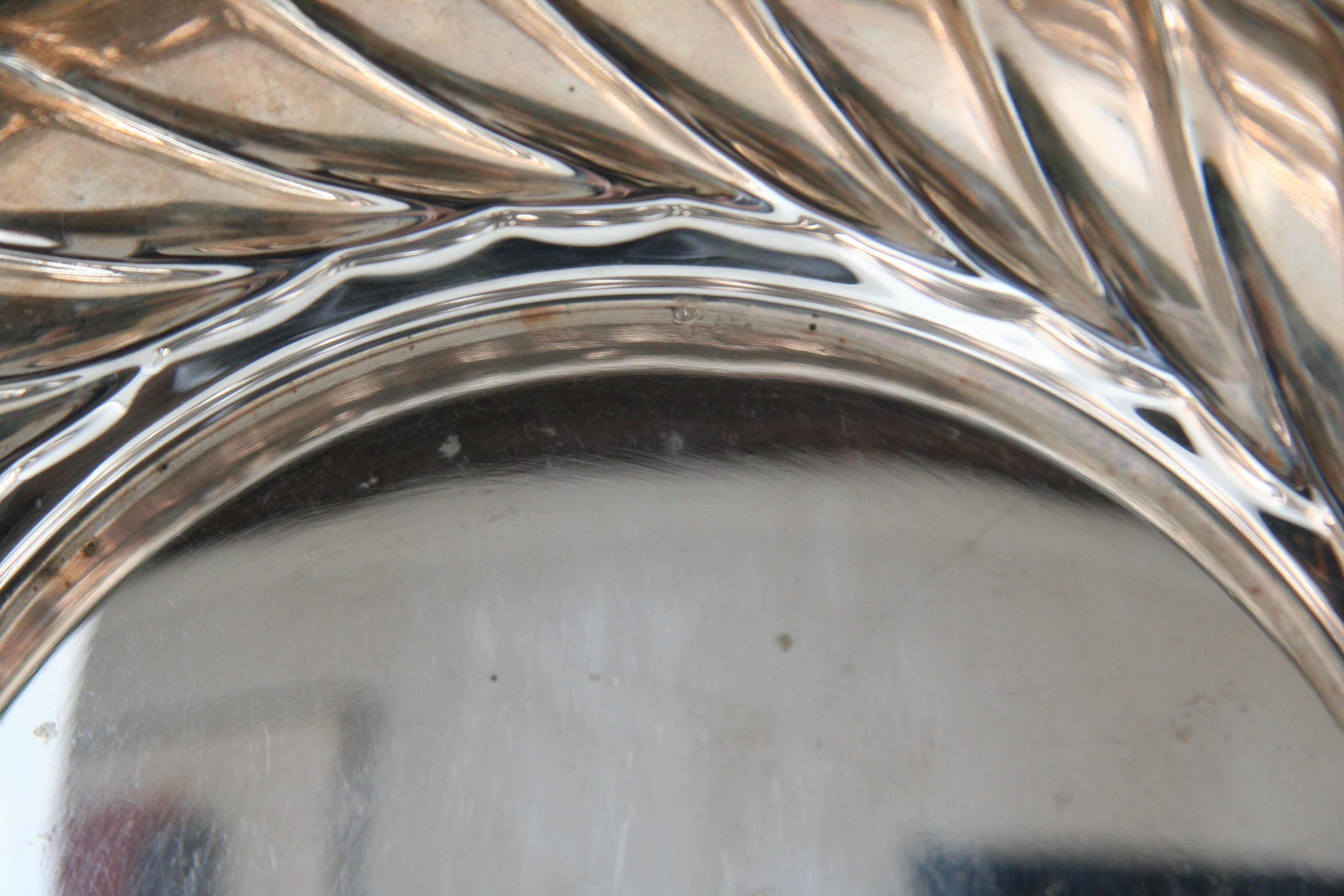 An 800 Silver Serving Bowl with Gold Wash Produced by Prato