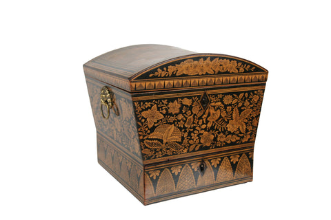 An English Regency Penwork Work Box