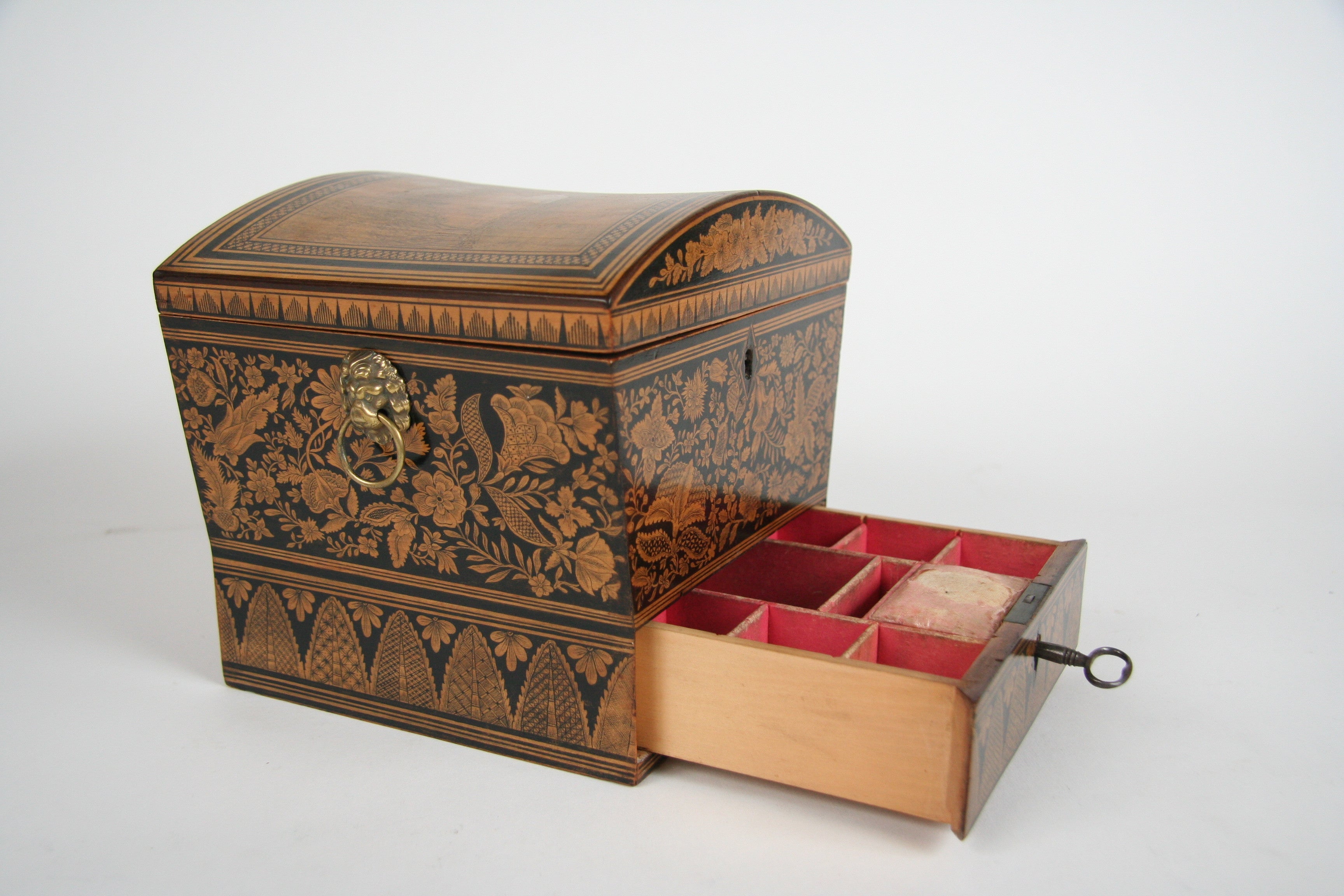 An English Regency Penwork Work Box