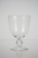 A Set of Seven Pre-War Steuben Air Bubble Wine Glasses Priced individually.