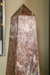 Pair of French Monumental Marble Veneered Obelisks