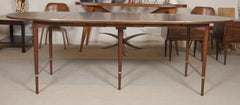 Paul McCobb Connoisseur Collection Mahogany & Brass Dining Table
