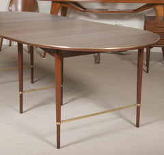 Paul McCobb Connoisseur Collection Mahogany & Brass Dining Table