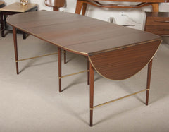 Paul McCobb Connoisseur Collection Mahogany & Brass Dining Table