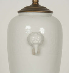 Chinese Dehua Porcelain Jar Mounted as a Lamp