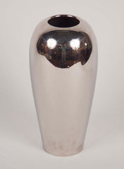 A Large Japanese Nickel Plated Steel Vase.