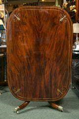 Mahogany & Brass Inlaid Breakfast Table