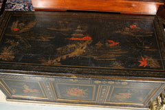 English Chinoiserie Painted Pine Chest