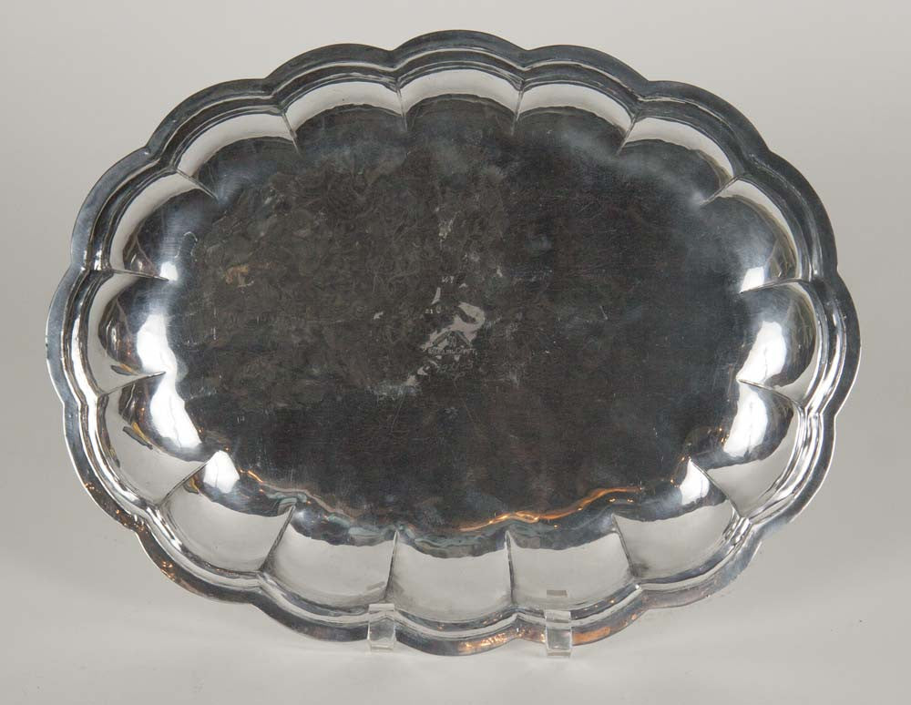 Hand Wrought Aluminum Tray by Cellini Craft Hand Wrought Aluminum Tray by Cellini Craft
