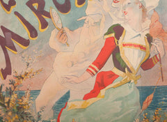 French Belle Epoque "Folies Bergere" Poster by French Artist Jules Cheret