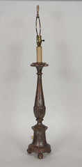 Silver Gilt Candlestick Mounted as Lamp
