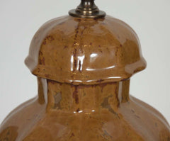 Ochre Jar Mounted as Lamp