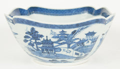 A Chinese Export Blue and White Nanking Porcelain Square Bowl