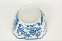 A Chinese Export Blue and White Nanking Porcelain Square Bowl