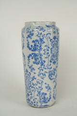 A Continental Blue and White Floral Garden Vase.