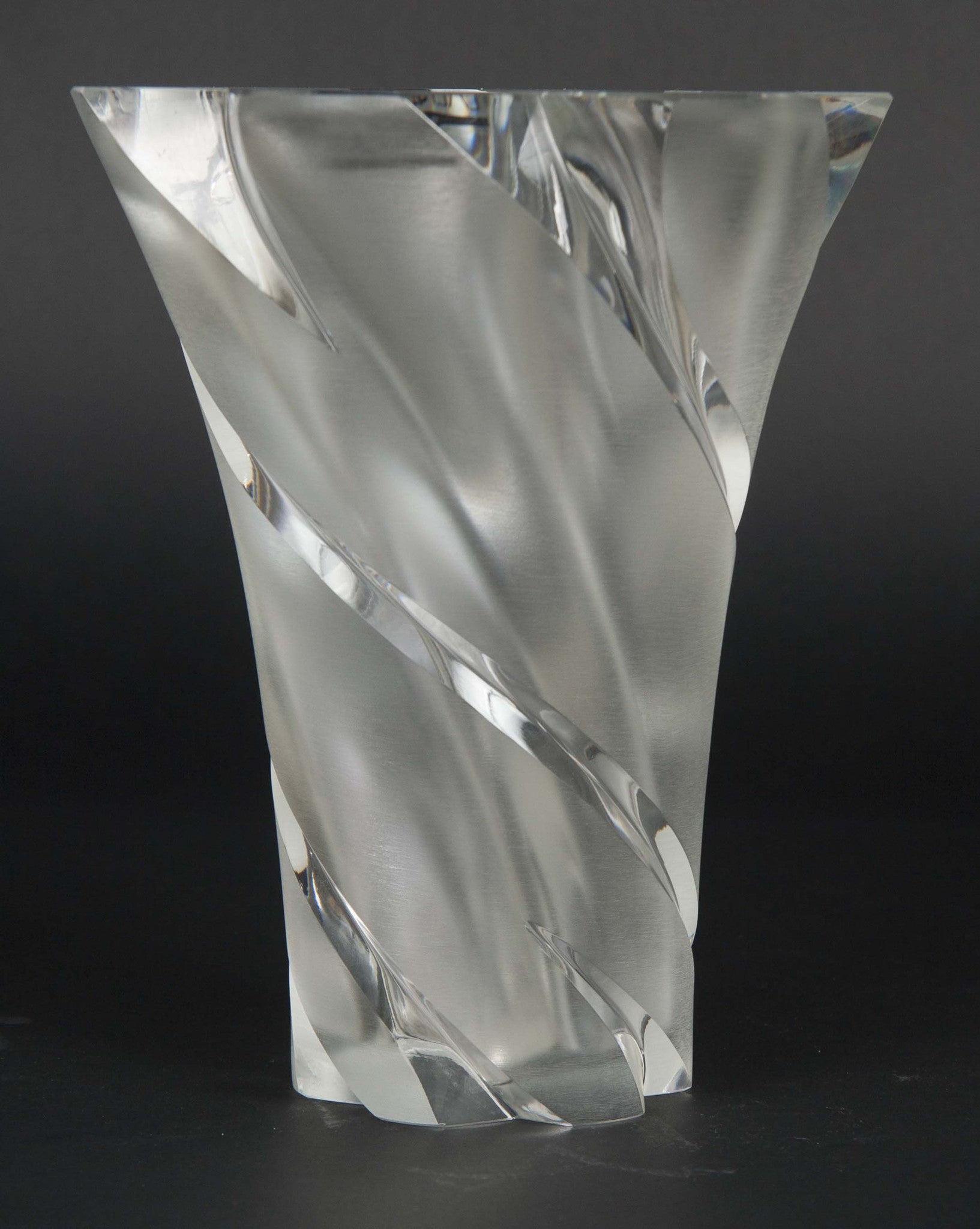 Pair of Lalique Frosted Crystal "Narcisse" Vases