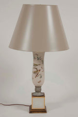 Pair of French Eglomise Lamps