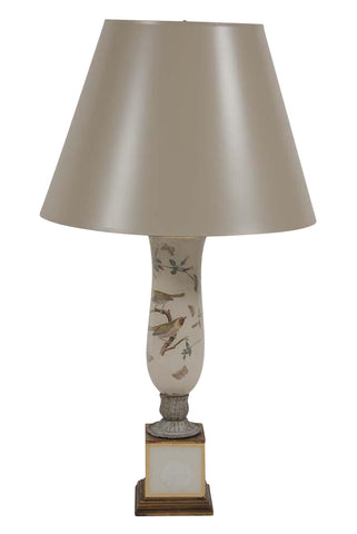 Pair of French Eglomise Lamps