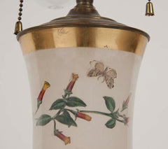 Pair of French Eglomise Lamps