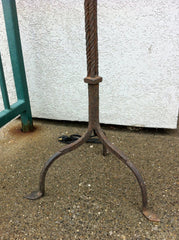 Spanish Wrought Iron Torchere Lamp