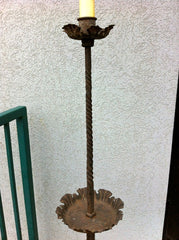 Spanish Wrought Iron Torchere Lamp