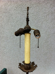 Spanish Wrought Iron Torchere Lamp