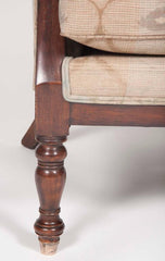 Huge Pair of Barrel Form Mahogany Chairs