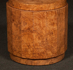 Burl Olive Wood Glass Top Table by Edward Wormley for Dunbar # 6302G