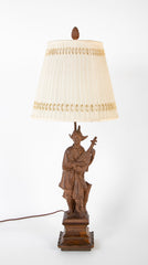 French Chinoiserie Style Terracotta Musician Mounted as Lamp